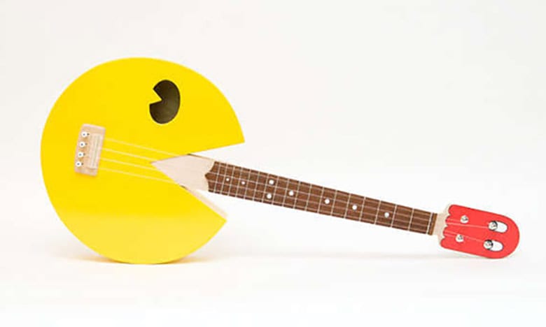 guitarra inspirada no consagrado game do Pac-Man