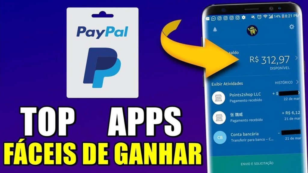 Apps para ganhar dinheiro no Paypal