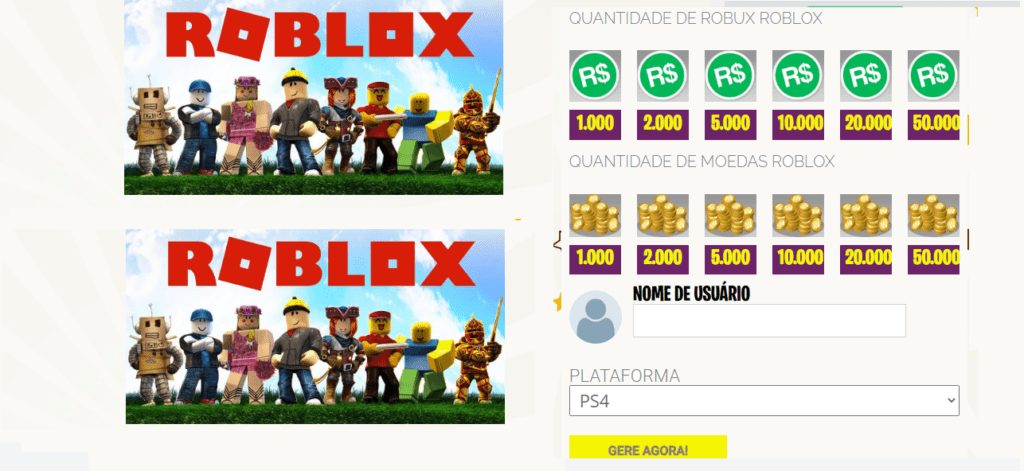 Gerador de Robux Infinito